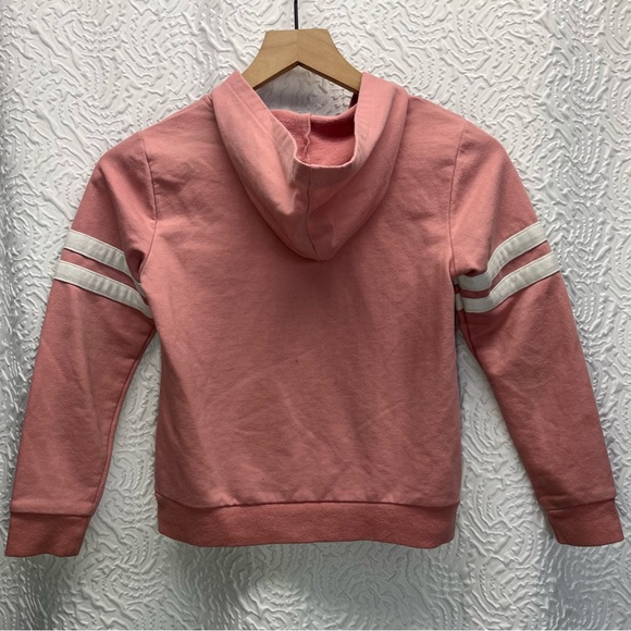 Almost Famous Pink Love Hoodie Pullover Long Sleeve Sweatshirt - Picture 5 of 9